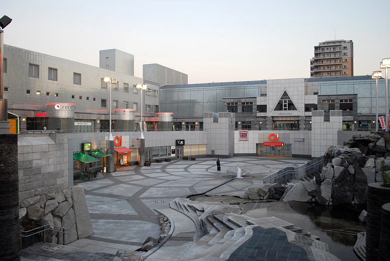 つくばセンター地区のノバホール周辺